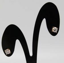 585/-er Rosegold - Ohrstecker 4er Fassung mit Diamant ca.0.58ct. TW SI1 - Ø 4.3m