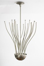 Florian Schulz Exis Medusa 1980s Kronleuchter Pendelleuchte Lampe Nickel 1 v 3