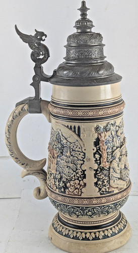 F0816 antiker bierkrug hauber - antiker,