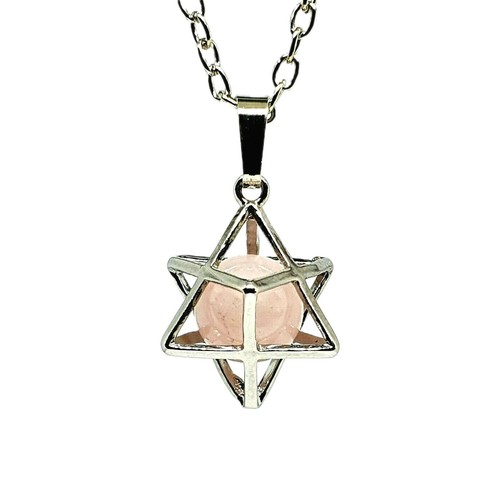 Merkaba anhänger rosenquarz - anhänger,