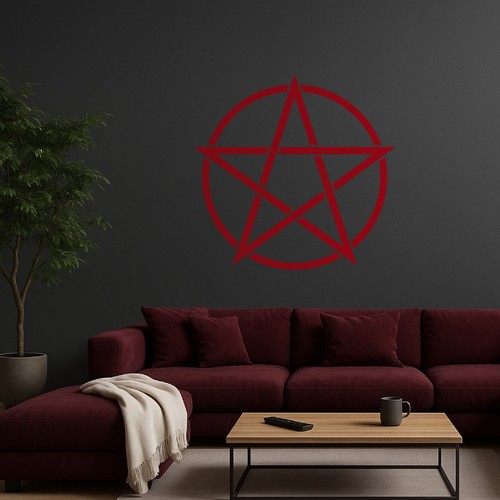 Pentagramm wandtattoo gothic - wandtattoo,