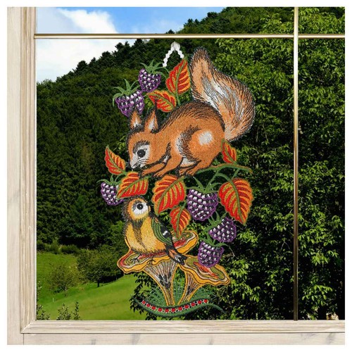 Fensterbild eichhörnchen und - eichhörnchen,