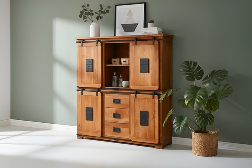 Highboard akazie massiv - highboard,