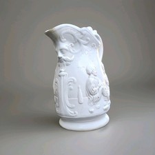 Schenkkanne Villeroy &Boch Dresden Kartenspieler Relief 24 cm um 1900 