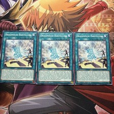 Yugioh! Playset 3x Dragonische Darstellung Common - BLC1-DE125 1. Auflage - DE