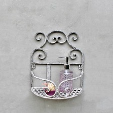 Vintage wandkorb metall - wandkorb,