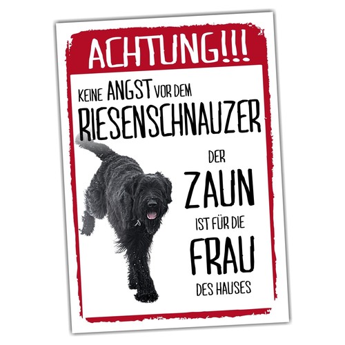 Riesenschnauzer dog schild - riesenschnauzer,