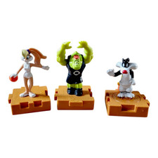 3x Vintage Space Jam Looney Tunes Sylvester & Tweety Figure 1996 McDonalds Toy