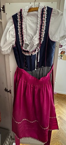 Damen dirndl blau pink - damen, blau/pink/weiß