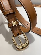 Celine Triomphe Belt Tan Brown