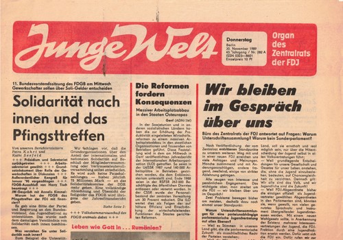 Ddr zeitung junge welt - ddr,