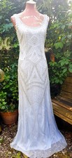 *Adrianna Papell* Traum Designer Gatsby Maxi Kleid Gr S 36 Party 20er  Perlen