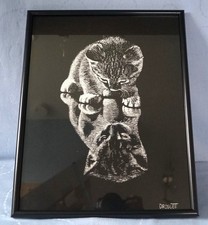 Bild Druck Katze Spiegelbild -