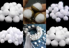 POMPONS Pompon Bommel  Nähen Tilda Basteln Borte Pompoms Weiß Lurex Mix Weiß