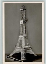 11027281 - Strohkunstuhr Pariser Eiffelturm Uhr