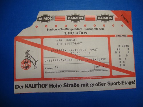 Ticket fc köln - 87/88, 1.