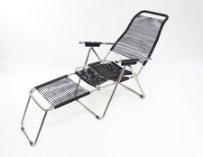 Jan Kurtz Fiam Liegestuhl Spaghetti Gartenliege Relaxliege Aluminium schwarz