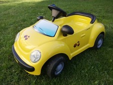 Tretauto Kinderauto Kindertretauto Kinderfahrzeug VW Käfer Cabrio gelb mit Hupe