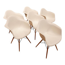 Vitra 6er Set Stuhl Eames Plastic Armchair DAW Polypropylen 