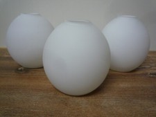 3x Ersatzglas Lampenglas Opalglas weiß matt, Ø 60mm, Öffnung Bohrung 30 mm E 14