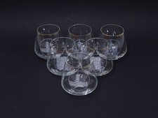 6 x DDR Design Souvenir Glas Berlin Hauptstadt - Vintage - 7,5 cm - Andenken