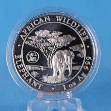 Somalia 100 Shillings 2012  African Wildlife Elephant 1 oz. 999 Silber unz