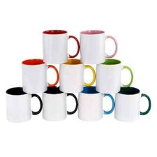 Subliking® Tassen Becher für Sublimation -  innen und Henkel farbig - 11oz