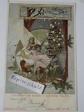 AK Frohe Weihnachten Engel halten Kind Blechtrommel Christbaum gel. 23.12.1904 