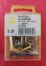 Spiegelklammern Messing verchromt OVP Spiegelhalter Spiegelbefestigungsset