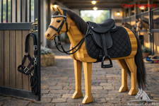 Holzpferde Sattel+Glitzer