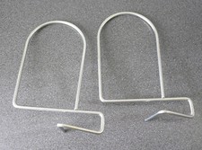 2x IKEA - FLIT Chrom Buchstützen - zum Anklemmen an das Regalbrett (ausverkauft)