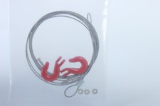 Abschleppseil mit 2 Haken ROT Metallseil RC Modellbau Bagger Radlader LKW SEIL