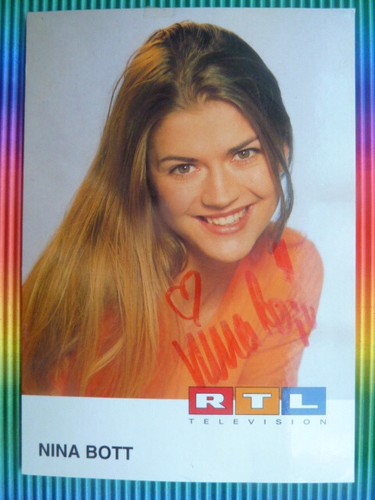Nina bott rtl autogrammkarte - nina,