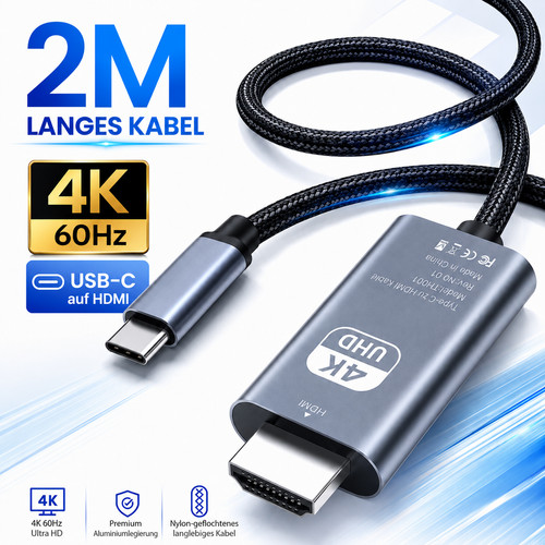 Usb hdmi kabel 4k 60hz - 2m,