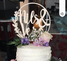 Holz Cake Topper Hochzeit