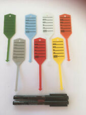 500 SELBSTSICHERNDE SCHLÜSSELANHÄNGER + 2 MARKERSTIFTE - GEMISCHTE FARBEN - AUTOS-VANS