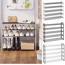 Schuhregal Schuhablage Schuhständer 5-Ebenen Metallrohrgestell Flur Wohnzimmer