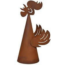 Gartendeko: Rostiger Hahn