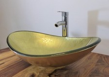 Aufsatz Glas Waschbecken OVAL
