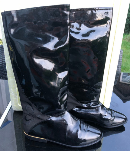 Vintage damen lackstiefel - vintage,