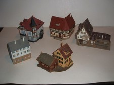 Häuserkonvolut H0 Faller,Vollmer...? Getränkehandel,Gasthaus,Villa;Wohnhaus