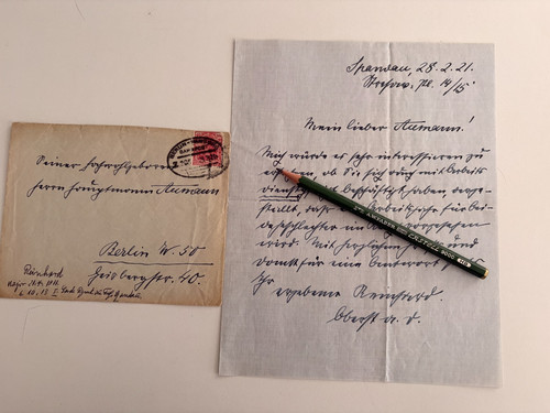 Luftfahrt historie 1921 brief - historie,