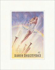 Radio Hornyphon Österreich Hersteller Musik Trompete Kunstdruck Plakatwelt 355