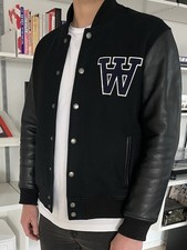 Wood Wood Varsity Jacket Leder