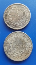 2x 5 FRANCS  1873-A  1877-A