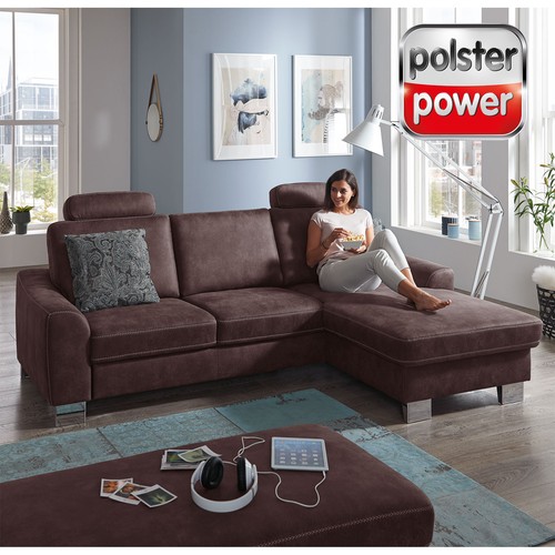 Polsterpower ecksofa braun - polsterpower,