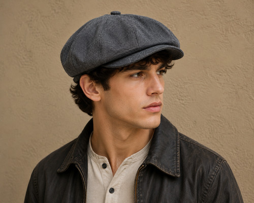 Stetson linen blend - linen, newsboy