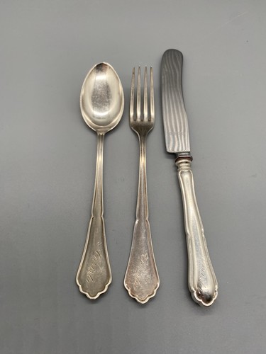 Kinderbesteck 800er silber - kinderbesteck,