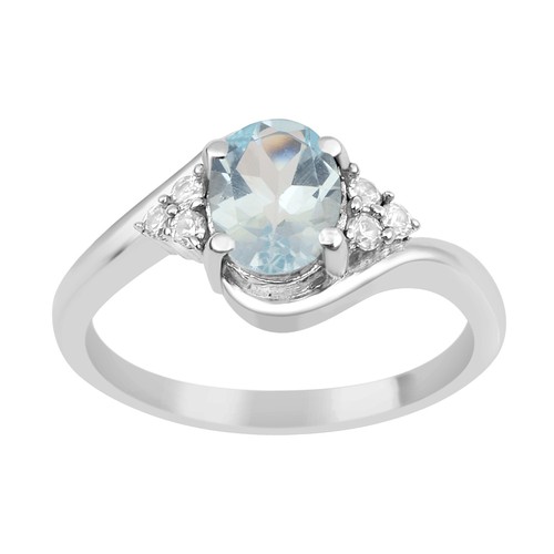 Oval aquamarin 925 - 8, x
