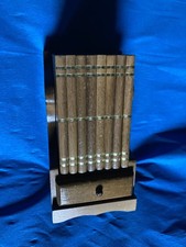 Vintage Holz Buch Mini Bücherschrank Untersetzer Set mit Aufsteller & Schublade